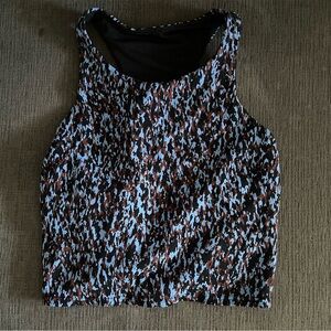 Lululemon Invigorate Training Tank Top Leopard Blue Nile - Size 10